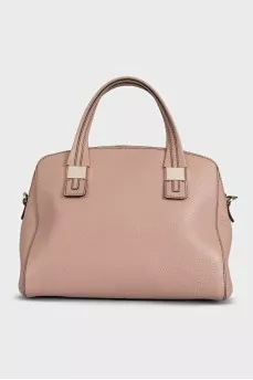 Pink leather bag