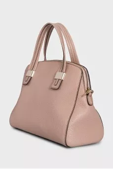Pink leather bag