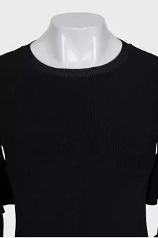 Jumper with transparent sleeves