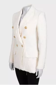 Tweed long fitted jacket
