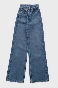 High-waisted wide-leg jeans