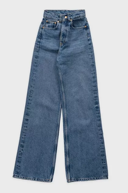 High-waisted wide-leg jeans