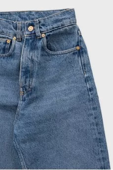 High-waisted wide-leg jeans
