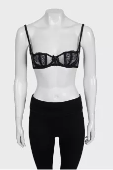 Black lace bra