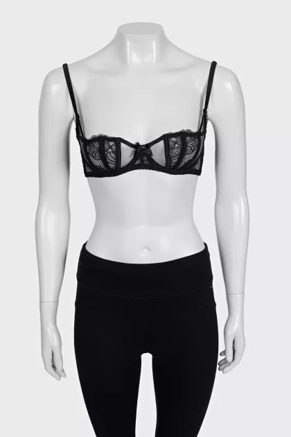 Black lace bra
