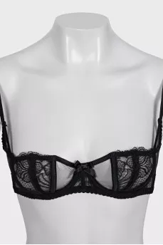 Black lace bra