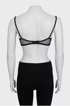 Black lace bra