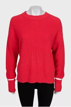 Knitted red sweater