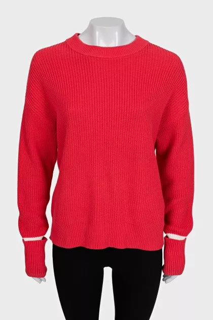 Knitted red sweater