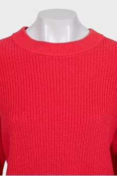 Knitted red sweater