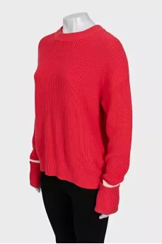 Knitted red sweater