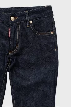 Dark blue tapered jeans