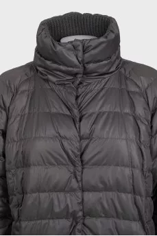 Reversible brown cashmere and silk jacket