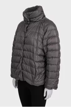 Reversible brown cashmere and silk jacket