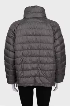 Reversible brown cashmere and silk jacket