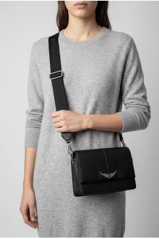 Leather crossbody bag with adjustable strap