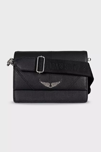 Leather crossbody bag with adjustable strap