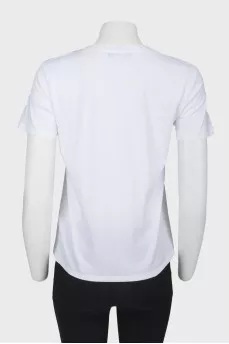 White T -shirt with a black log of brand