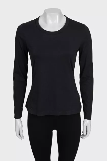 Plain long sleeve straight cut