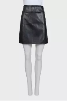 Black straight skirt with a zipper