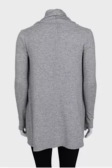 Gray long cardigan