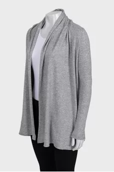 Gray long cardigan