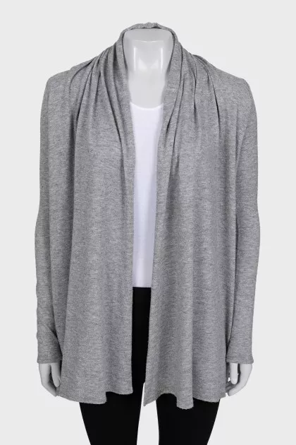 Gray long cardigan