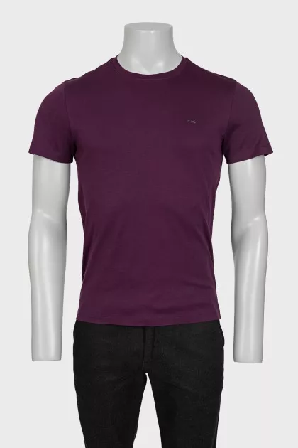 Men's purple T-shirt with logo