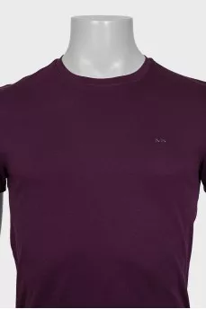 Men's purple T-shirt with logo