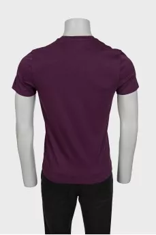 Men's purple T-shirt with logo