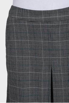 Gray plaid skirt with a zipper