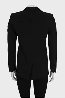 Fitted jacket with satin lapels