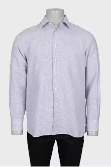 Men's long-sleeved shirt with a small print