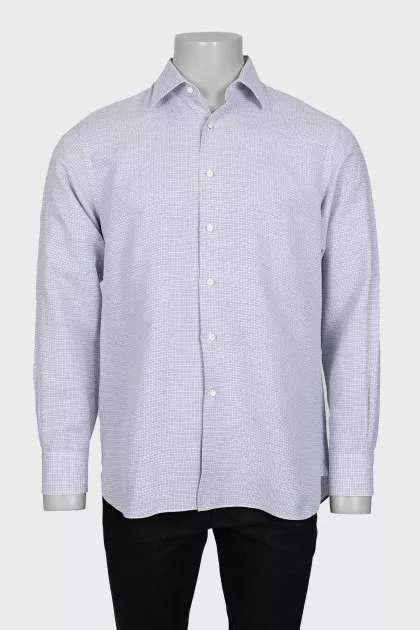 Men's long-sleeved shirt with a small print