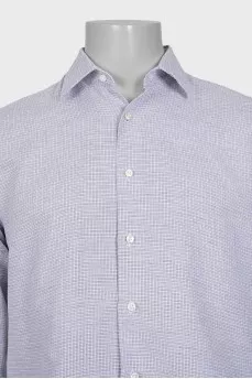 Men's long-sleeved shirt with a small print