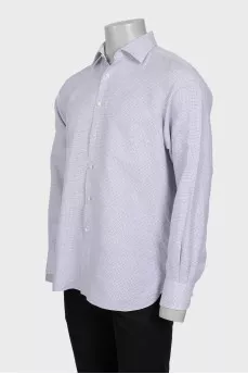 Men's long-sleeved shirt with a small print