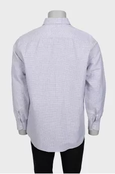 Men's long-sleeved shirt with a small print