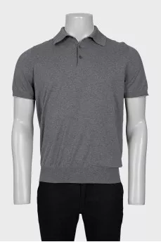 Men's dark gray polo shirt
