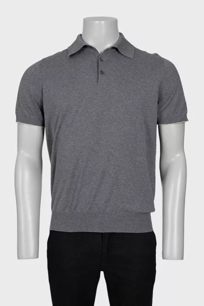 Men's dark gray polo shirt