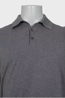 Men's dark gray polo shirt