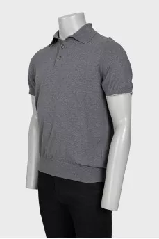 Men's dark gray polo shirt