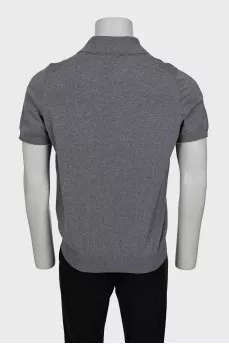 Men's dark gray polo shirt