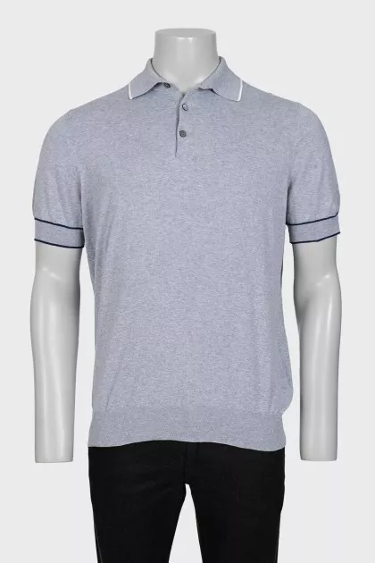 Men's gray polo shirt