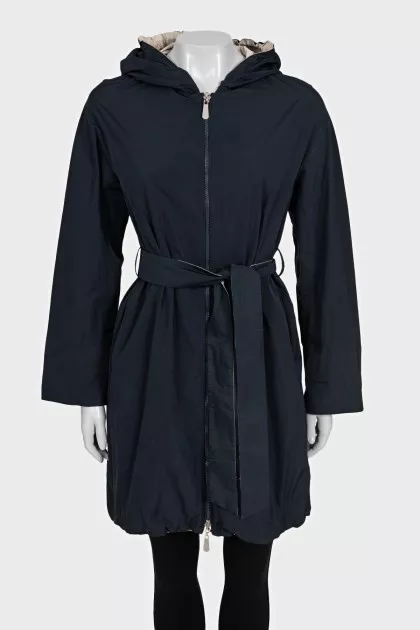 Double-sided zippered raincoat