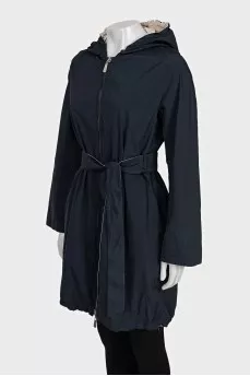 Double-sided zippered raincoat
