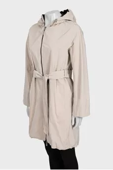 Double-sided zippered raincoat