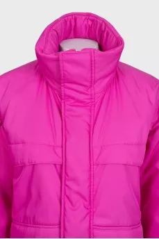 Рожевий oversize пуховик