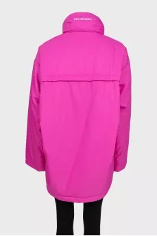 Рожевий oversize пуховик