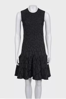 Shiny fitted black dress