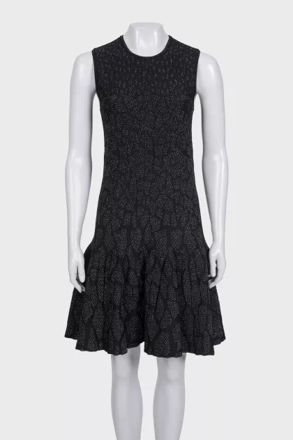 Shiny fitted black dress